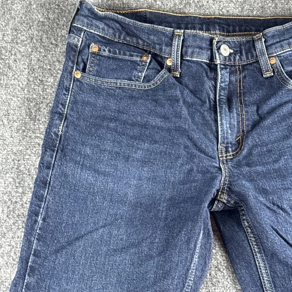 Levi's 514 Men's Straight Fit Jeans Size 32x34 Dark Wash Indigo Blue Denim
